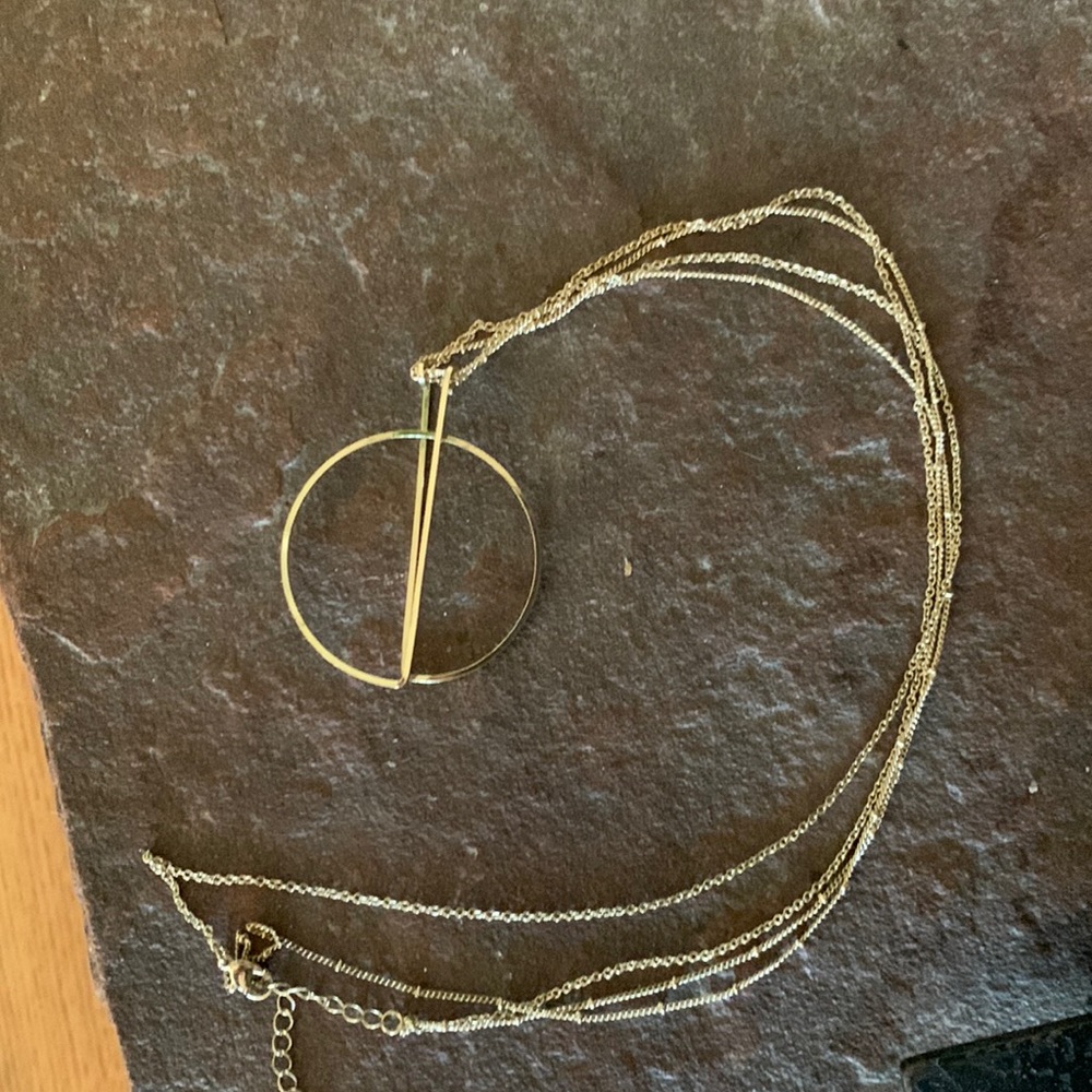Long Gold Pendant Necklace